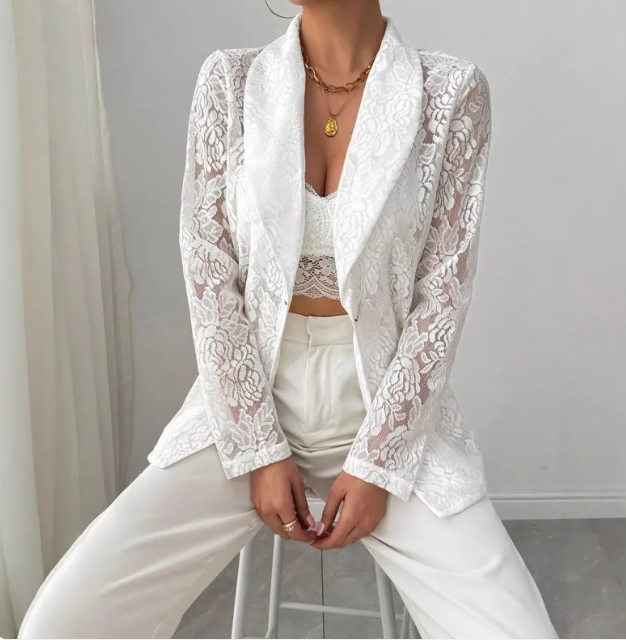 Women’s Lace Blazer – Lightweight and Elegant Design