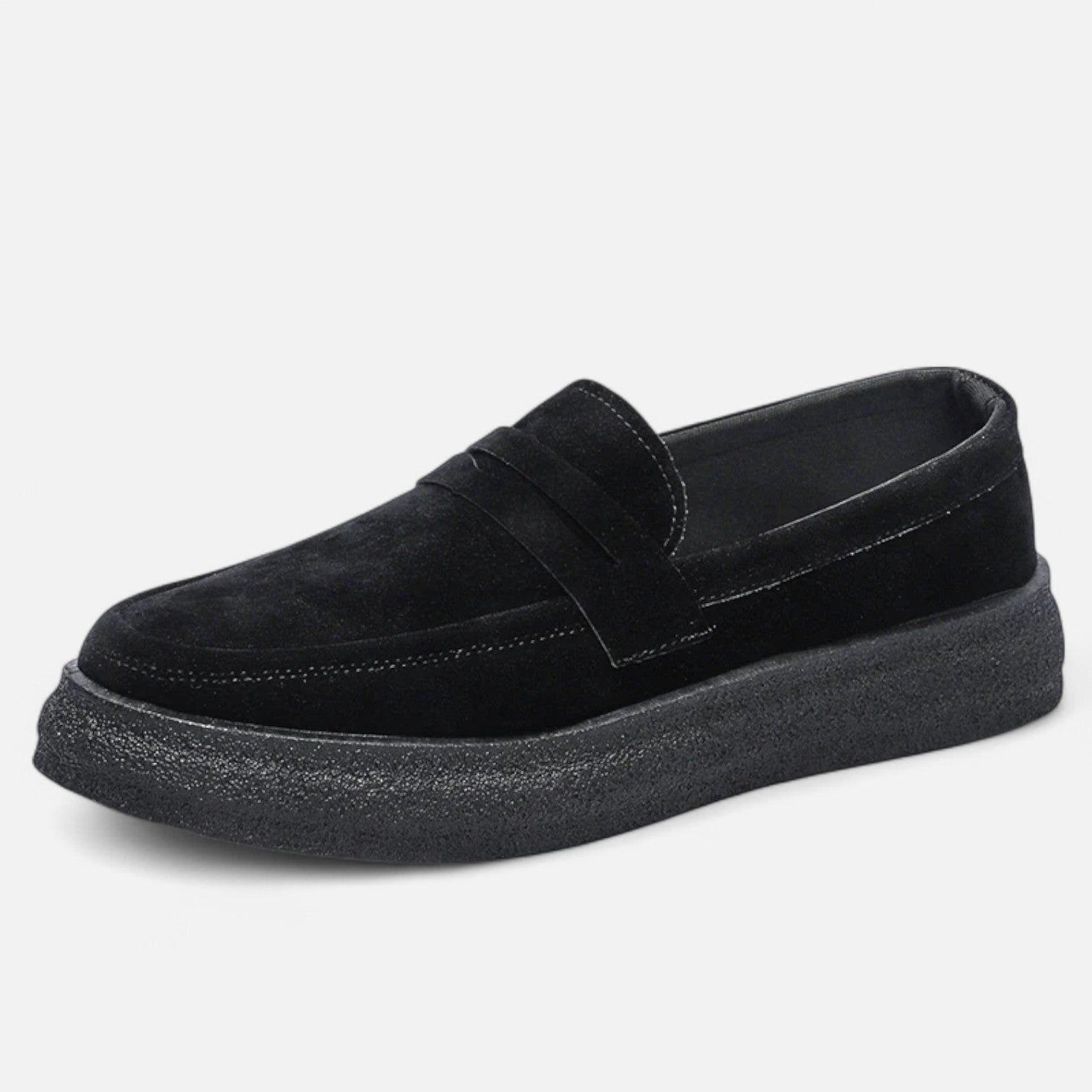 Men’s Suede Loafers – Slip-On Design – Lightweight Sole