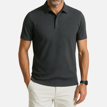 Men’s Polo Shirt in Cotton Blend with Classic Collar