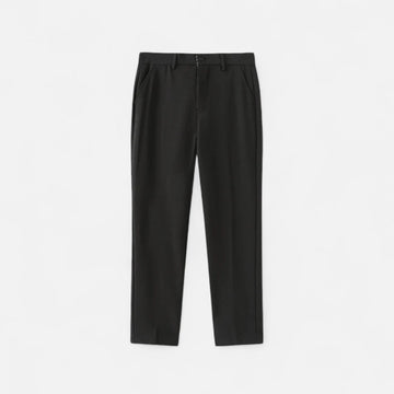 Men’s Cotton-Polyester Blend Trousers with Stretch – Regular Fit